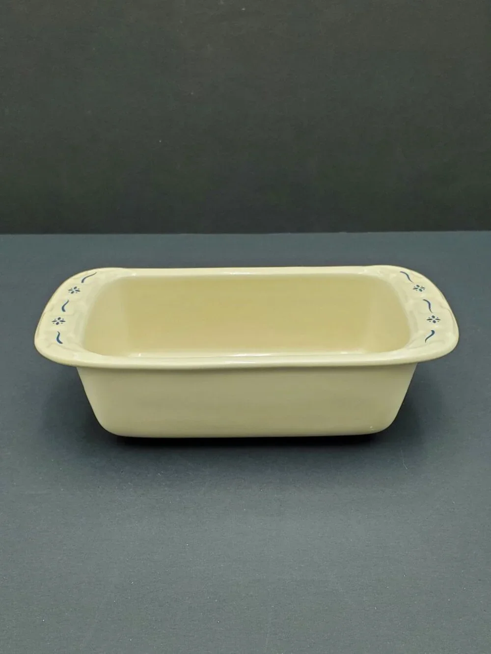 Longaberger Woven Traditions Classic Blue Small Loaf Dish Mini Loaf Pan